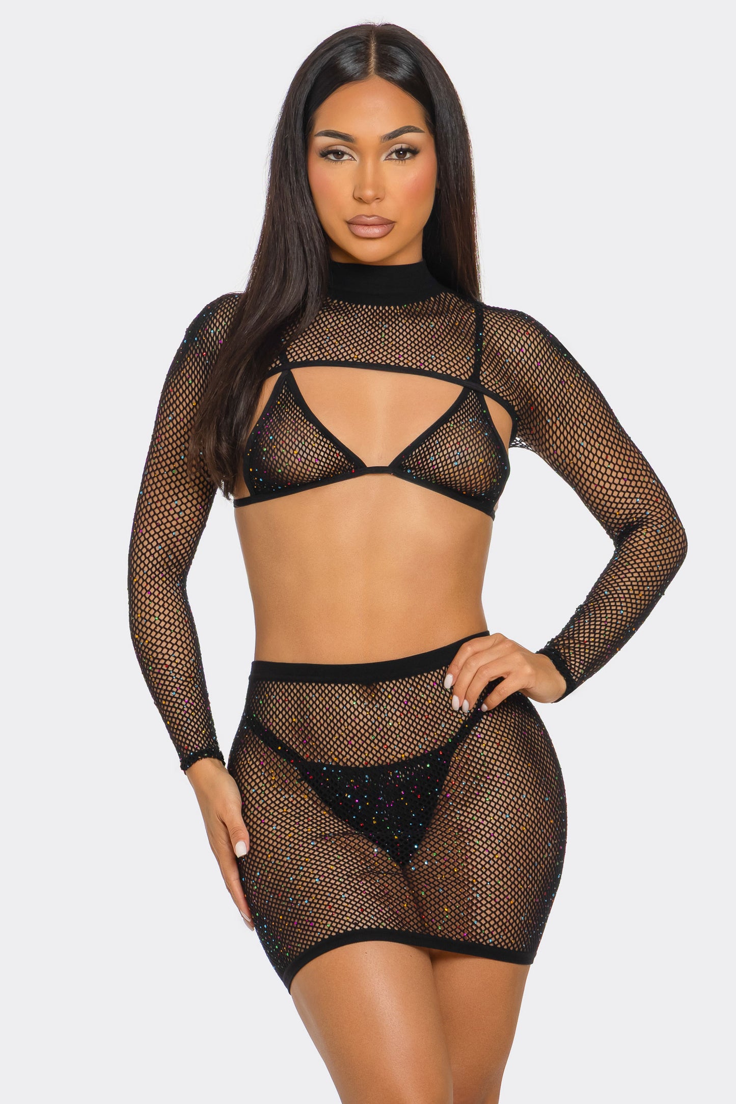 2744 Shimmer With Me Bodystocking Set
