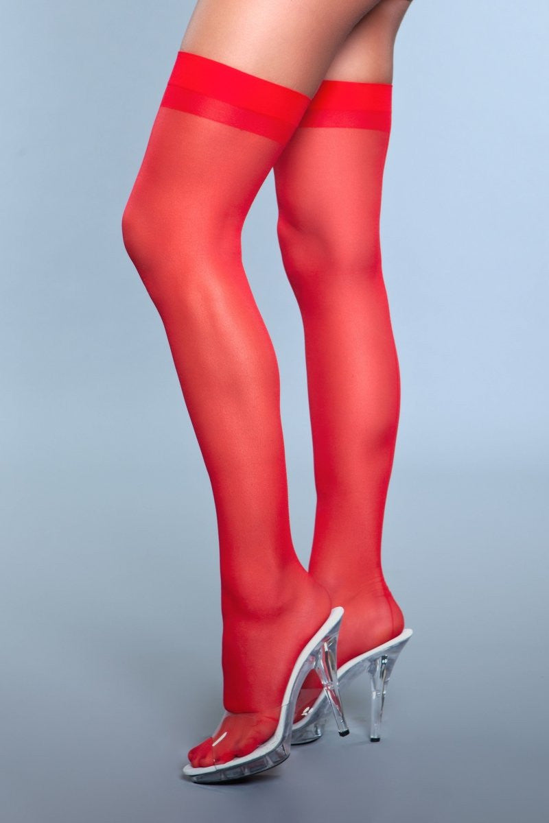 1911 Favorite Day Thigh Highs Red