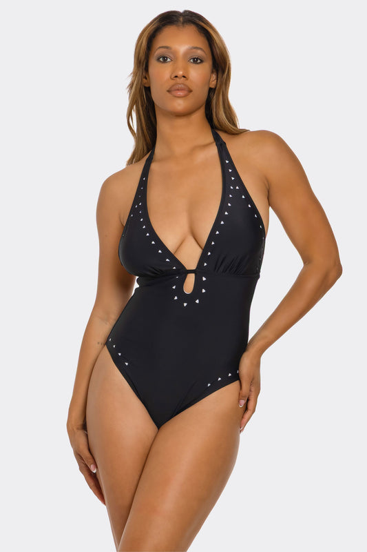 2719 Geo Accent Swimsuit