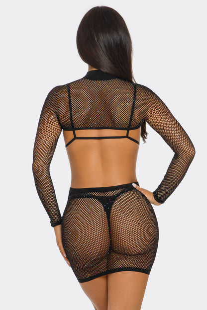 2744 Shimmer With Me Bodystocking Set