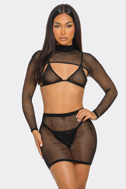 2744 Shimmer With Me Bodystocking Set