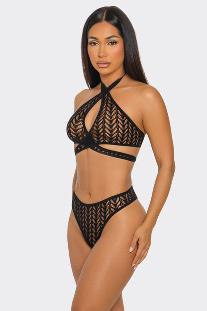2747 Wicked Nights Bodystocking Set