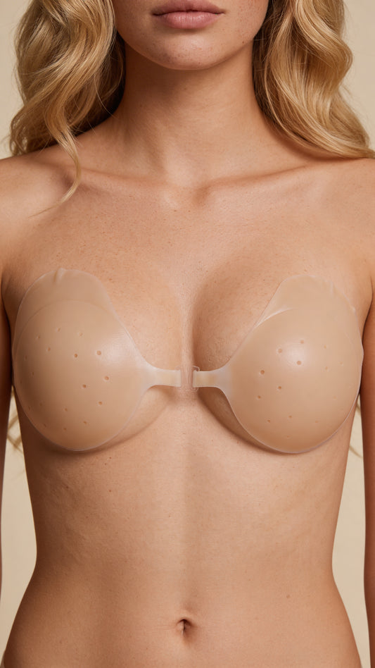Front view of wholesale Keep It Up adhesive bras from Be Wicked