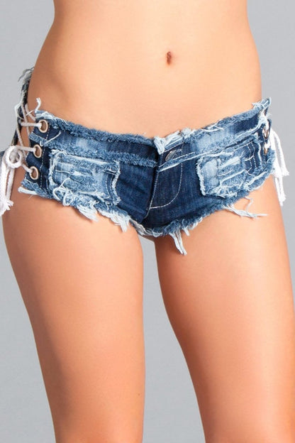 BWJ4 Sexy Cut Off Low Waist Denim Jeans