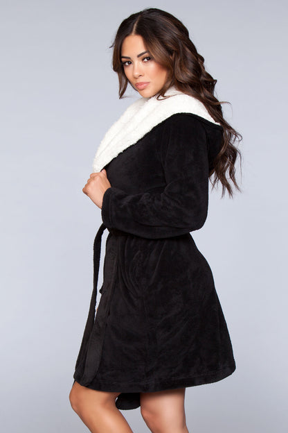 1817 Janet Plush Fleece Color Block Robe